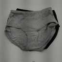 Womens Underwear,Cotton Mid Waist No Muffin Top Full Coverage Brief Ladies Panties Lingerie Undergarments for Women Multipack (Small, Grey+black=total 5 Pack)