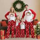 Matching Christmas Pajamas for Family Sets Holiday Jammies Sleepwear Christmas Pjs for Women Men Couples (White, L)