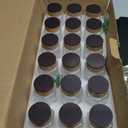 Set of 18 Magnetic Glass Spice Tins with 100 Preprinted Seasoning Label Stickers (Includes Black Metal Wall-Plates)