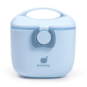 Termichy Baby Formula Dispenser, Portable Milk Powder Dispenser Container with Carry Handle and Scoop for Travel Outdoor Activities with Baby Infant, 8.8OZ, 0.55LB, 250g (Light Blue)
