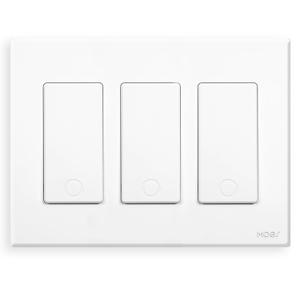 MOES Smart Single Pole Light Switch, 2.4GHz WiFi Wall Switch, Needs Neutral Wire, Multi-Control, Smart Life/TUYA APP Control, Voice Control with Alexa/Google Home, White 3 Gang