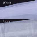 Wedding Veil Pearls Lace Flower Bridal Veil,1 Tier Cathedral Length Fingertip Length Veil Bride Veil with Metal Comb (White)