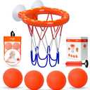Bath Toys  Bathtub Basketball Hoop for Toddlers, Kids, Boys and Girls | 4 No-Hole Balls & Strong Suction Cups | Fun Basketball Bath Toy for Toddlers