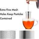 House Again Tea Infuser (2 Pack with Scoop), Extra Fine Mesh Tea Infusers for Loose Tea, 18/8 Stainless Steel Tea Strainer with Extended Chain Hook, Tea Steeper for Brew Tea, Spices & Seasonings