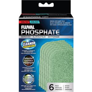 Fluval 307/407 Phosphate Remover Pad, Replacement Aquarium Canister Filter Media, 6-Pack, for All Breed Sizes