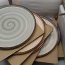 Sweese 10.5 Inch Porcelain Dinner Plates Set of 6, Gradient High Edge Dish Set  Dishwasher, Microwave, Oven Safe, Scratch Resistant, Kitchen Serving Dishes  Cool Assorted Colors