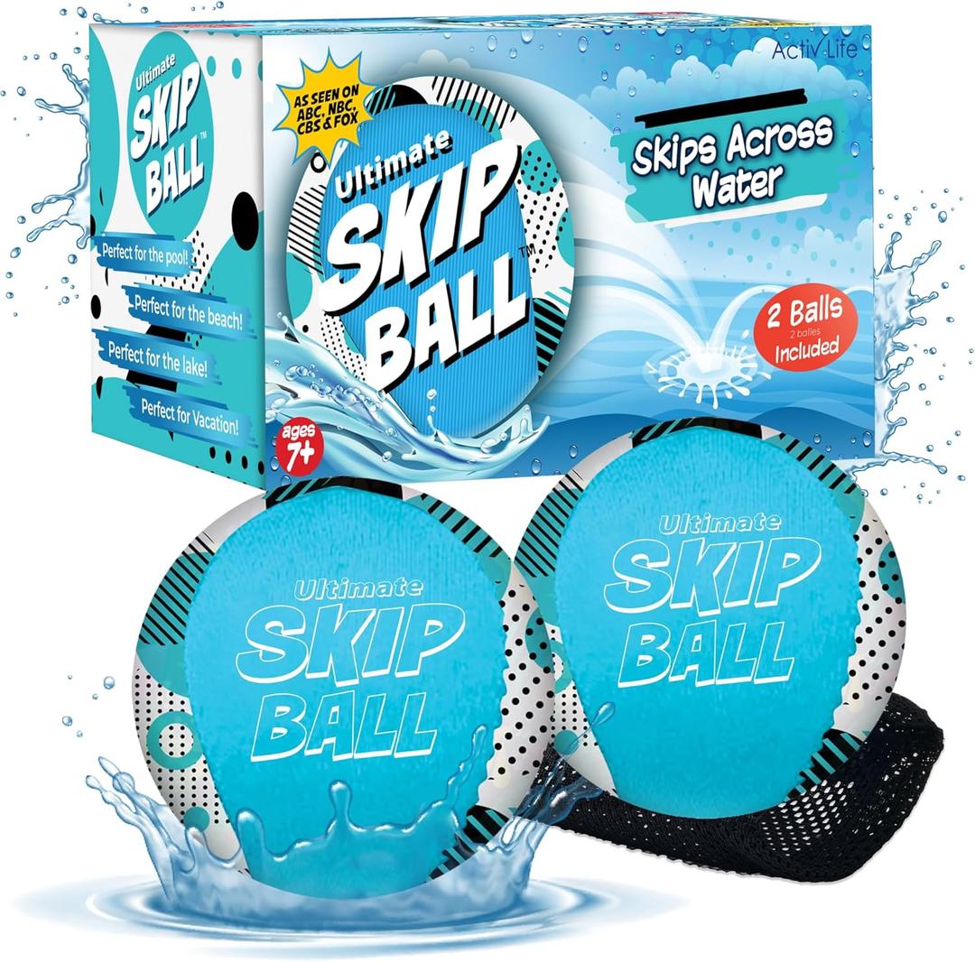 Activ Life The Ultimate Water Skip Balls, Water Bouncing Ball for Swimming Pool, Beach Toys for Friends, Family, Kids and Adults (2.2")