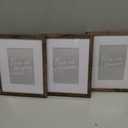 An&He 8x10 Picture Frame Set of 3, Brown Wood Grain Photo Frame for Wall Mounting or Tabletop Display