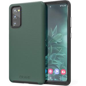 Crave for Samsung Galaxy S20 FE Case, Shockproof Protection Dual Layer Case for Samsung Galaxy S20 FE 5G (6.5 inch) - Forest Green