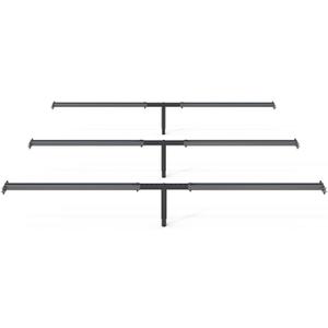 Bed Frame Support System 3Pack 58in-68in, Adjustable Bed Frame Center Support, Bed Support Slats for Queen and King Mattress, Box Springs, and Universal Bed Foundations (Black/3pack, 70Inch-80Inch)