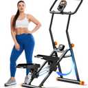 Stair Stepper for Home Gym, 350lbs Vertical Climber Machine with LCD Display, Non-Slip Pedals & 350lb Capacity Compact Folding Cardio Exercise Climber (Black)