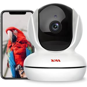 XM Wireless IP Security Camera Indoor Surveillance Camera Smart WiFi Home Camera for Baby/Pet/Nanny with Motion Detection 2-Way Audio Night Vision Cloud-Storage & TF Cardslot iOS/Android