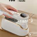 Travel Steamer Iron for Clothes, 1200W Portable Handheld Steamer Iron 4Mode with LCD Display 10S Fast Heating 180 Swivel Handle Powerful Wrinkle Remover, Garment Steamer for Home, Dorm, Travel, White