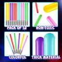 Bedwina Inflatable Light Sabers for Kids - (Pack of 12) 35-inch Neon Color Blow-Up Toy Saber Swords, Party Favors, Goodie Bags, Star Galaxy Theme Birthdays & Prize Toys