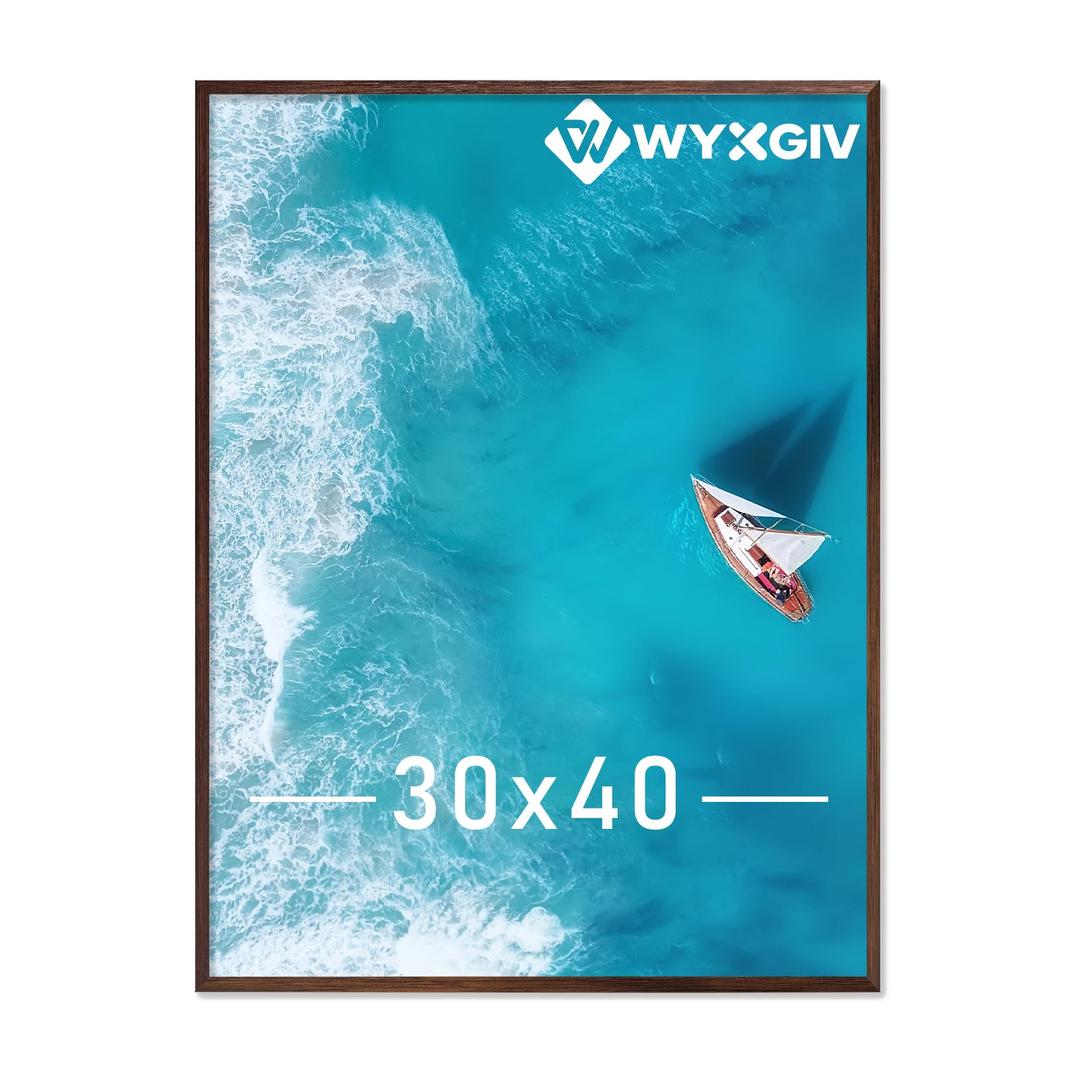 Wyxgiv Brown 30x40 Picture Frame Lightweight yet Durable Frame Wall Hanging