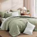 Super King Plus Comforter Set - 7 Pieces Soft Bed in a Bag King Bedding Set