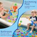 Magnetic Fishing Game Toys for Kids Toddlers 3-5 4-8, Water Table Bathtub Toys with Pole Rod Net & Fish, Water Bath Pool Outdoor Fishing Toys for Kids Toddlers Baby Boys Girls Age 3 4 5 6 7 8 Year Old