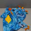 Spooktacular Creations Baby Blue Dragon Costume with Wings, Hood for Toddler, Kids Halloween Dress Up, Dinosaur Theme Party (3T (3-4 yrs))