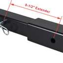 TOPTOW Hitch Extender, Fits for 2 inch Receiver, 8.5 inch Extension Length, Anti-Rattle Bolt, with Hitch Pin Kit and Anti Rattle Stabilizer