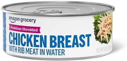 Amazon Grocery, Premium Shredded Chicken Breast, 10 Oz 6 Packs (Best By 10/24/2027) Amazon Grocery, Premium Shredded Chicken Breast, 10 Oz 6 Packs (Best By 10/24/2027)
