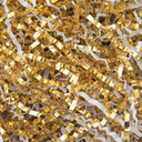 Spring Fill Crinkle Cut Paper Shredded Filler Paper for Gift Baskets Gift Box Confetti Paper Shreds Decoration Stuffing for Birthday, Weddings, Anniversaries, Christmas Wrapping White&Gold