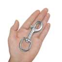 Heavy-Duty Swivel Eye Bolt Snap Hooks 3.3 Inch, 316 Stainless Steel, Bolt Snaps of Metal, Single Ended Clips(4 Pcs)