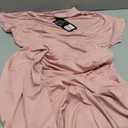 Mojessy Women Bodycon Maxi Dress Sexy Mock Neck Lace Up Bandage Ruched Short Sleeve Long Dress Cocktail Dress XL