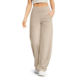 G4Free EverGoing Wide Leg Pants for Women Loose Yoga Pants with Pockets Petite/Regular/Tall Stretch Casual Lounge Pants (Large, Light Khaki) G4Free EverGoing Wide Leg Pants for Women Loose Yoga Pants with Pockets Petite/Regular/Tall Stretch Casual Lounge Pants (Large, Light Khaki)