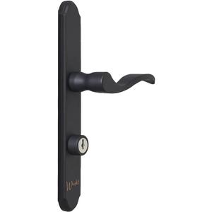 Wright Products - Serenade Mortise Keyed Lever Mount Latch with Deadbolt for Screen and Storm Doors, Matte Black (Transitional, Black)