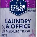 Color Scents Medium Trash Bags - 8 Gallon, 45 Bags (1 Pack of 45 Bags) Twist Tie - Purple in Lavender + Sage Scent with Microban