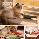 Cat Toys with Soft Chew Kicker Cat Toys for Indoor Cats & Kittens, Crinkle &Rattle Fish Sound Toy (3 Packs)