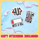 Jar of Hugs, Give a Hug in Bottle, Teacher Appreciation Gifts, Hug Gifts for Women, Pre-Written Message in a Bottle, Christmas Stocking Stuffers for Women Friends