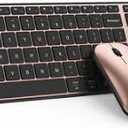 seenda Bluetooth Keyboard and Mouse for Mac, COS500 Multi-Device Rechargeable Keyboard Mouse with Quiet Keys, Full Size Slim Combo Compatible for MacBook Pro/Air, Mac, iPad, iPhone - Grey/Gold
