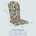 LVTXIII Adirondack Chair Cushions 48x20x2.5 Inch, Water Repellent, Fade Resistant, High Back Outdoor Rocking Chair Cushions for Patio Furniture, 2 Pack, Paisley Bloom
