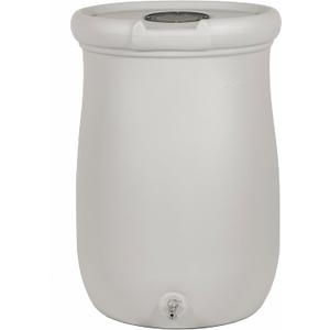 Step2 Fernway Rain Barrel, Outdoor Water Conservation Container, Holds 50 Gallons, Gray