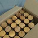 Churboro 23 Spice Jars with 547 Labels - Glass Spice Jars with Shaker Lids - 4 Oz Square Spice Containers with Acacia Wood Lids, Chalk Pen, Funnel- Seasoning Jars for Spice Rack, Cabinet, or Drawer