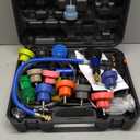 Orion Motor Tech Coolant Pressure Tester Kit, 31pc Master Coolant Vacuum Refill Kit with 23 Radiator Adapters, Radiator Cooling System Pressure Tester Kit with Vacuum Pump Vacuum Purge & Refill Tool (Black)