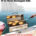 Boat Grill Mount Compatible for Rectangular Grill,Rod Holder Mount,for Boat Cutting Board/Bait Cutting Board/Fillet Table