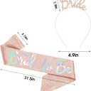 Bachelorette Party Decorations Bridal Shower Headband, Bride to Be, Crown Bride with Glitter Sash for Women Bachelorette Party Gifts, Bachelorette Party Supplies, Gifts, Favors (PINK)