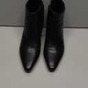 GENSHUO Kitten Heel Ankle Boots for Women Closed Little Square Toe Booties 2 Inch Heels Elegant Side Zipper Low Boots Fashion Party Fall Shoes Black Size 8