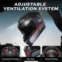 TRIANGLE Modular Motorcycle Helmets for Men Flip Up Full Face Helmet Dual Visor with Internal Sunshield DOT Approved M