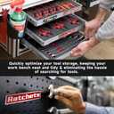 4 x 2026 New 12 Pack of Magnetic Tool Label,General Tool Box Organize Accessories, 3D-Printed Tool Box Labels, Reusable Tags for Steel Toolboxes, Carts, Drawers, and Cabinets (Black)