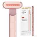 Solawave 4-in-1 Red Light Therapy Facial Wand | Anti-Aging Red Light Therapy for Face and Neck | Galvanic Microcurrent Gua Sha Facial Massager | Wrinkle Reduction | Solawave Original | Rose Gold