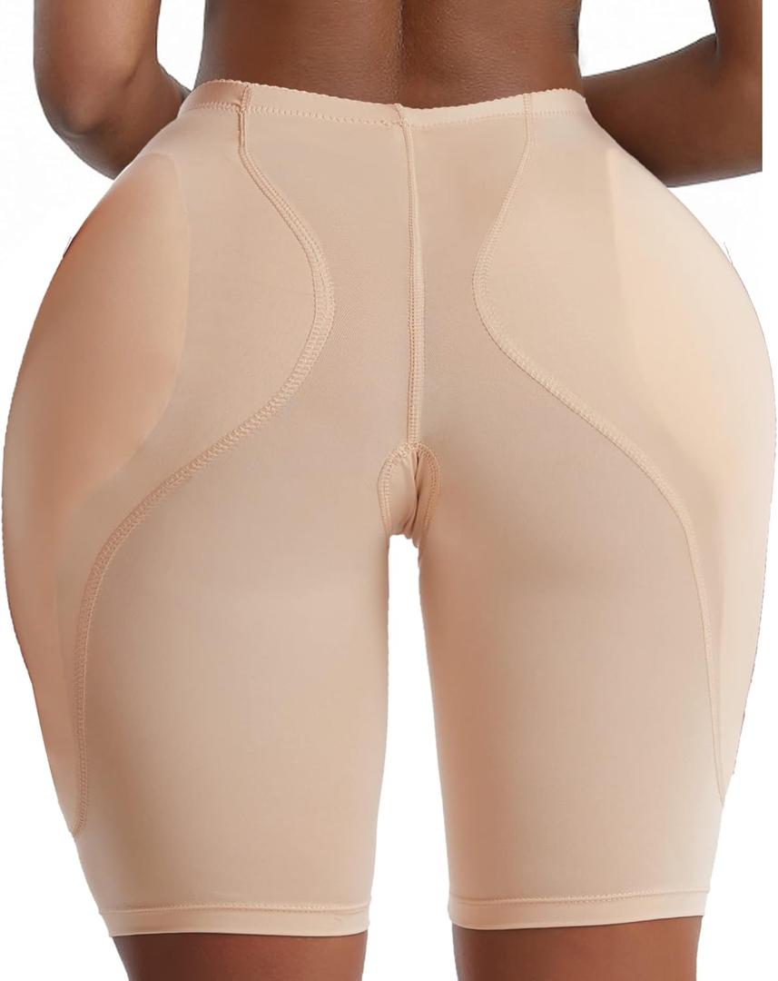 Sliot Hip Pads for Women Hip Dip Pads Fake Butt Padded Underwear Hip Enhancer Shapewear Crossdressers Butt Lifter Pad Panties (Medium, Nude)