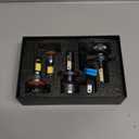 Compatible with 2014-2021 Toyota Tundra Bulbs, High Low Beam H11/H8/H16 Fog Light Bulbs, 40000LM 600% Brightness, 6000K White and 3000K Yellow Combo, Pack of 4