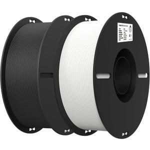 Creality 2kg Black & White PLA 1.75mm Filament Bundle for 3D Printing with No-Tangling Strong Bonding and Overhang Performance, Accuracy +/- 0.02mm