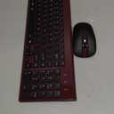 cimetech EasyTyping KF10 Wireless Keyboard and Mouse Combo, [Silent Scissor Switch Keys][Labor-Saving Keys] Ultra Slim Wireless Computer Keyboard and Mouse, Easy Setup for PC/Laptop/Windows - Wine Red