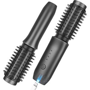 Cordless Curling Iron Brush, 2024 New Portable Travel Mini for Women, 7000Mah USB Rechargeable Wand With Negative Ion, Black