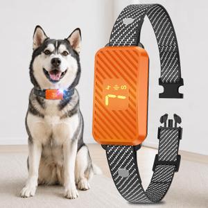 Dog Bark Collar for Large Medium Small Dogs, Effective NoBark Collar, Smart Barking Collar, Rechargeable Bark Collar with 7 Sensitivity, 3 Modes, Waterproof, Neon Orange