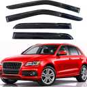 KPY Rain Guards Fit for 2009-2017 Audi Q5, Out-Channel Window Visors Vent Wind Deflectors 4PC, Car Accessories for 09-17 Audi Q5